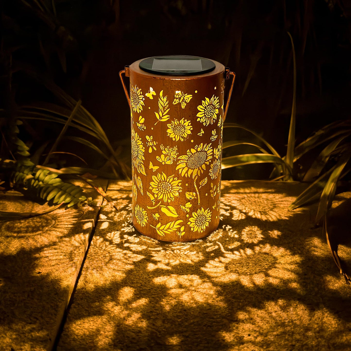 Cawabocy Birthday Gifts for Women Mum Grandma, Sunflower Solar Lanterns Garden Decorations, Solar Garden Lights for Patio Yard Pathway