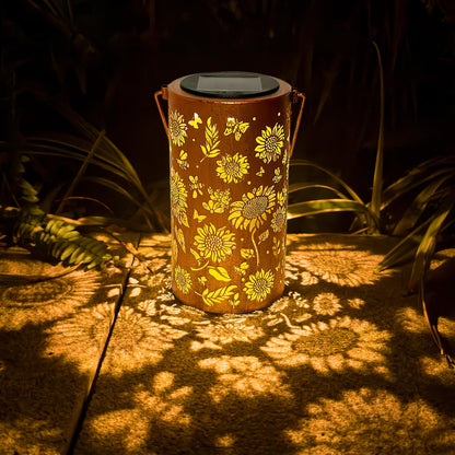 Cawabocy Birthday Gifts for Women Mum Grandma, Sunflower Solar Lanterns Garden Decorations, Solar Garden Lights for Patio Yard Pathway